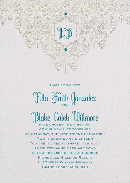 Jasmine Bohemian Chic Invitations Jasmine Bohemian Chic Invitations