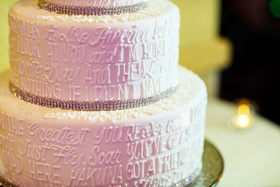 Wedding Cake Wednesday Disney Movie Quotes Weddings Elegant Way To Show Off A Touch Of Disney For Those Who Don T Want Go Over The Top Just Look At Photos This Cake Says It All Literally