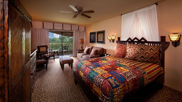 Rooms Points Disney S Animal Kingdom Villas Jambo House A Bedroom With Sofa Bed And Sliding Glass Doors Leading To Balcony