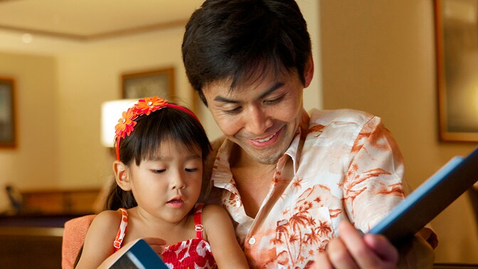 Know before you book A man with his young daughter