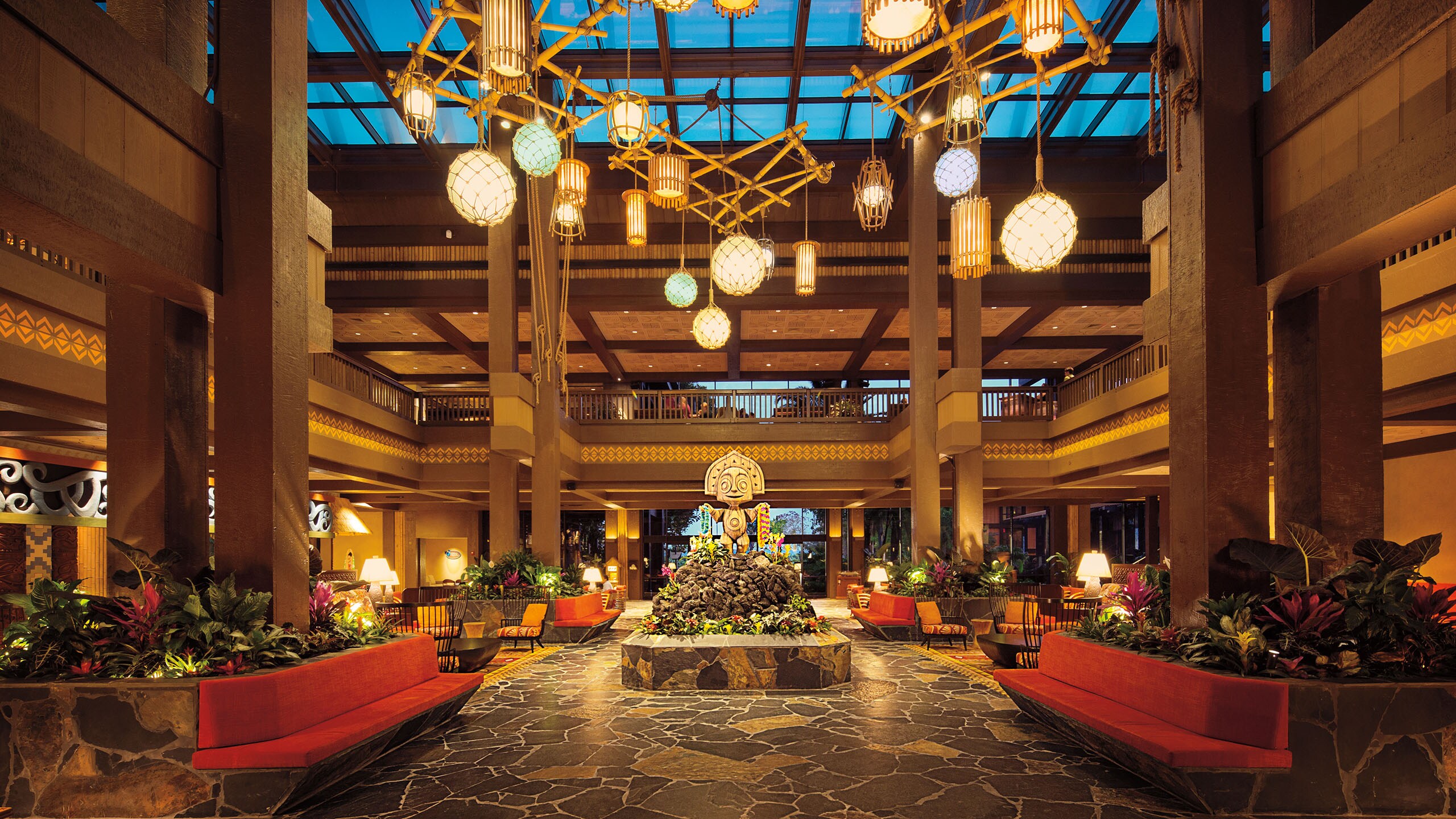 Amenities Recreation Disney S Polynesian Villas Bungalows Image Of The Lobby Concierge